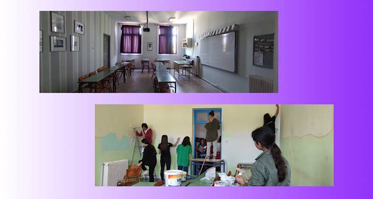 Οι μαθητές του Γυμνασίου Λιβαδοχωρίου, μεταμορφώνουν αίθουσές του (photos)
